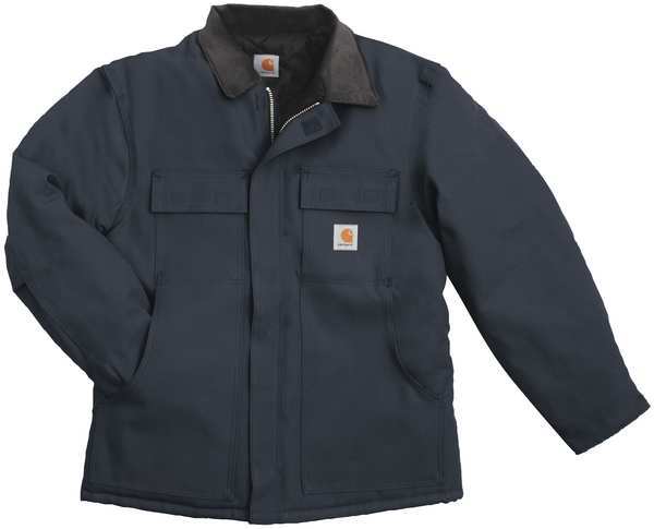 Carhartt Blue Cotton Duck Coat size L Tall C003-DNY LRG TLL