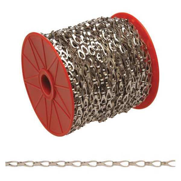 Campbell Chain & Fittings #2 Hobby/Craft Sash Chain, Chrome Plated, 164' per Reel T0710227