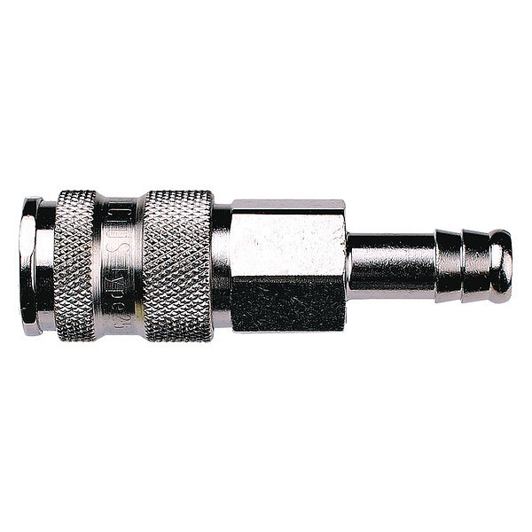 Guardair Hose Barb, 3/8 In., Male, High Flow Coupler 38H02M