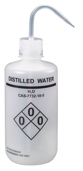 Lab Safety Supply Translucent, Wash Bottle 32 oz., 4 Pack 24J893