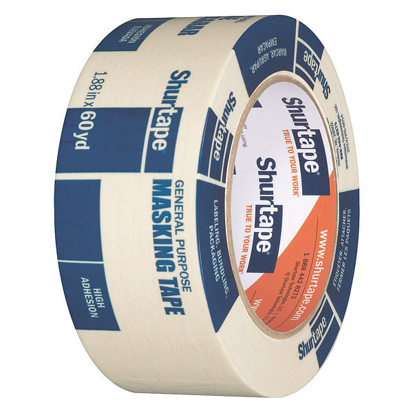 Shurtape Masking Tape, 48mm W x 55m L, Crepe Paper 104468