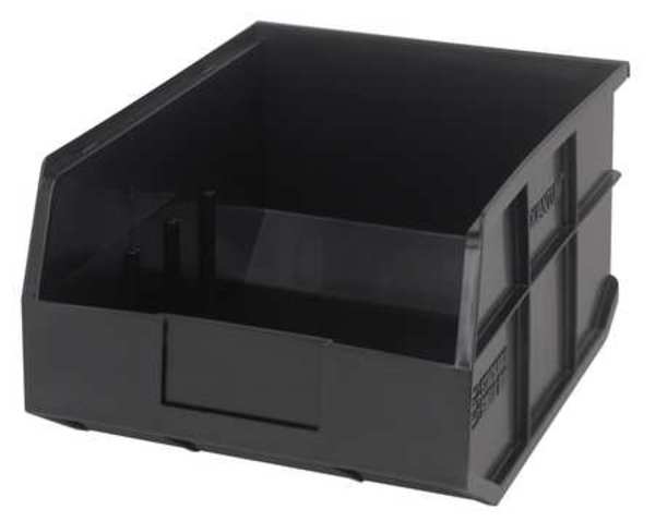 Quantum Storage Systems 65 lb Shelf Storage Bin, Polypropylene, 11 in W, 7 in H, 14 in L, Black SSB445BK