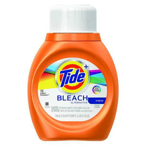Tide Laundry Detergent with Bleach Alternative, 25 oz Bottle, Liquid, Unscented, 6 PK PGC 13784