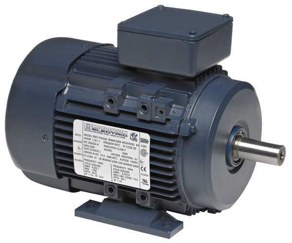 Marathon Motors 3-Phase General Purpose Motor, 1/2 HP, 71 Frame, 575V AC Voltage, 3,410 Nameplate RPM 071T34FH5303