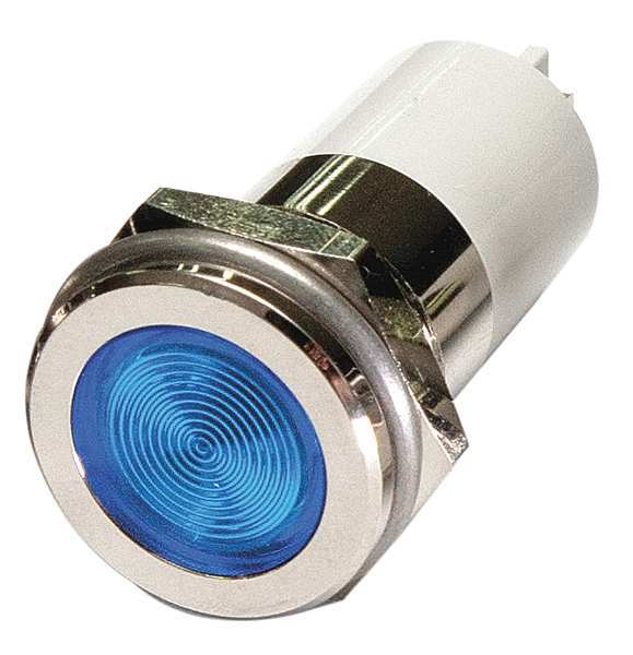 Zoro Select Flat Indicator Light, Blue, 24VDC 24M171