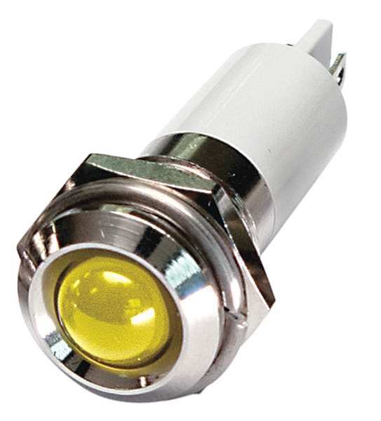 Zoro Select Round Indicator Light, Yellow, 120VAC 24M116