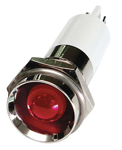 Zoro Select Protrude Indicator Light, Red, 120VAC 24M124