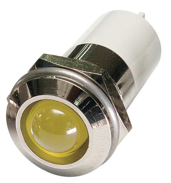Zoro Select Round Indicator Light, Yellow, 120VAC 24M152