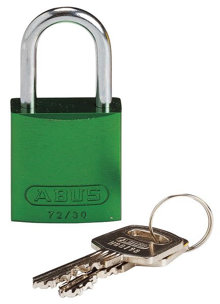 Brady Lockout Padlock, KD, Green, 1-7/16"H 133272