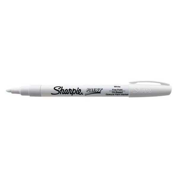 Sharpie Paint Marker, Fine Tip, White Color Family, Paint, 12 PK 35543