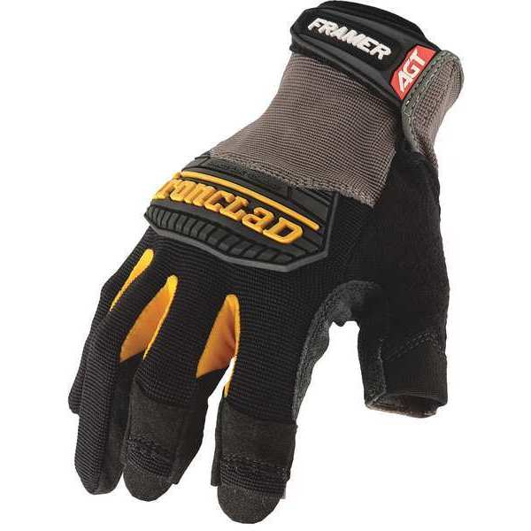 Ironclad Performance Wear Mechanics Gloves, S, Black, Ribbed Stretch Nylon FUG2-02-S