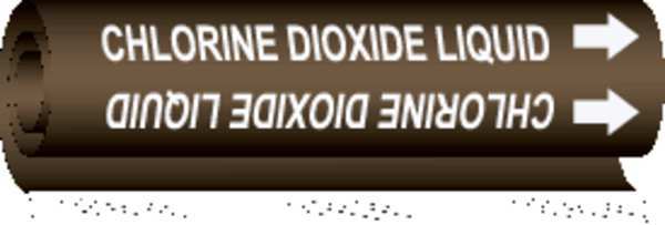 Brady Pipe Marker, Chlorine Dioxide Liquid, 5812-I 5812-I