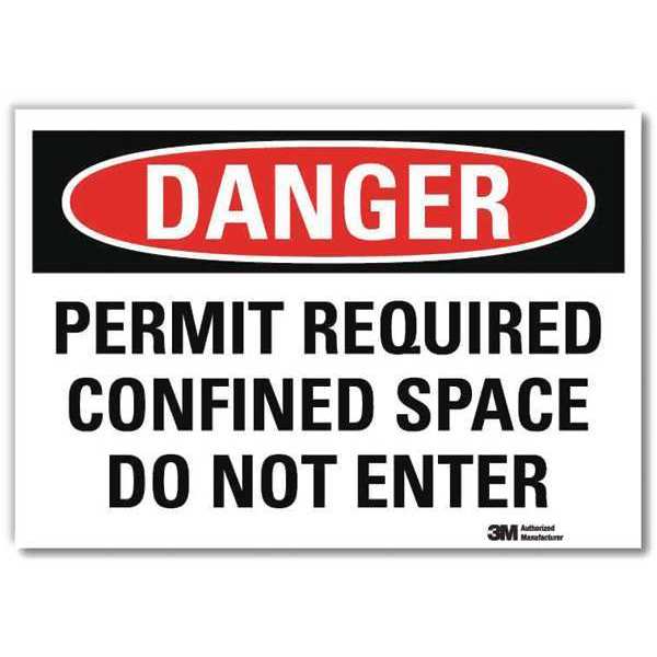 Lyle Danger Sign, 10x7 In., English, U1-1009-RD_10X7 U1-1009-RD_10X7