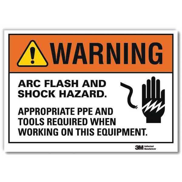 Lyle Warning Sign, 10x7 In., English, U1-1077-RD_10X7 U1-1077-RD_10X7