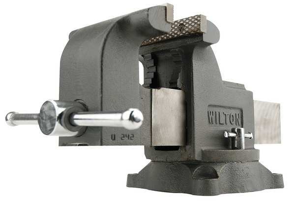 Wilton Combination Vise, Enclosed 8 in Jaw Face W, 8 in Max Jaw Opening, 4 in Throat Dp, Std Duty WS8
