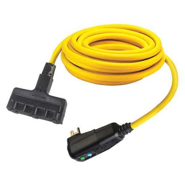 Hubbell Wiring Device-Kellems GFCI Line Cord, 15A, Triple Tap GFP25TTM