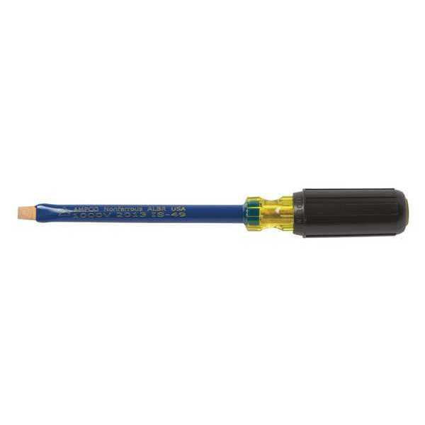 Ampco Safety Tools Non-Sparking Insulated Slotted Screwdriver 5/16 in Round IS-49