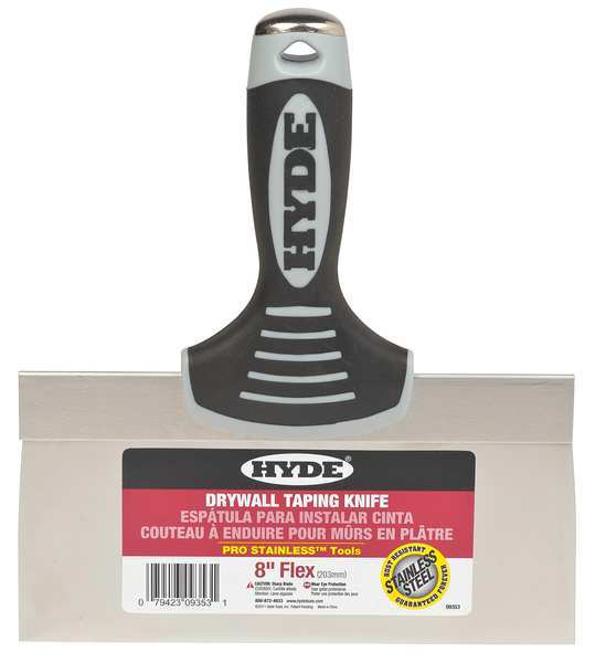 Hyde Taping Knife, Flexible, 8", SS 09353