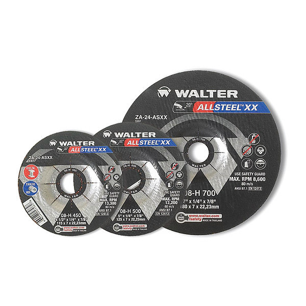Walter Surface Technologies Grinding Wheel, T27 4.5x1/8x5/8-11" 08H457