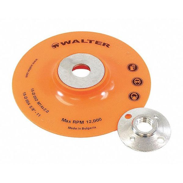 Walter Surface Technologies Backing Pads, 5" X 5/8-11" 15D054