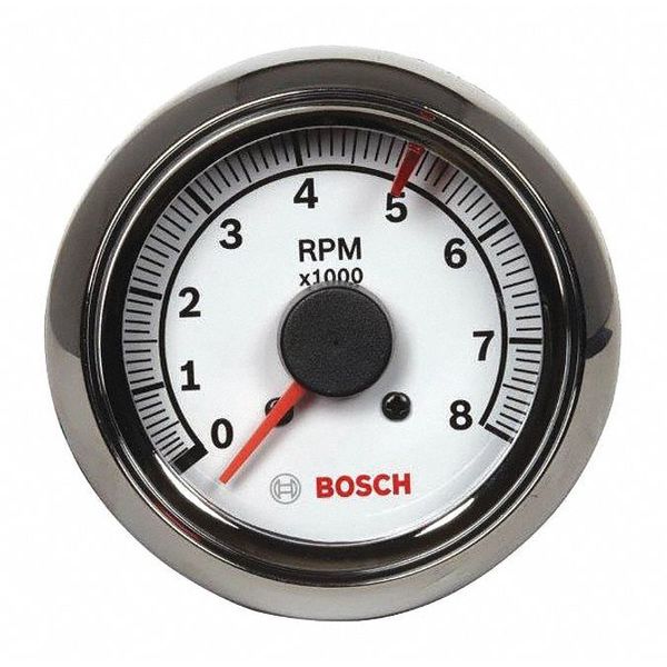 Bosch Sport II Tachometer, White/Chrome, 2-5/8" SP0F000027