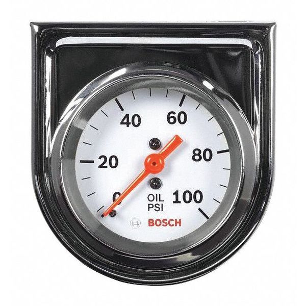 Bosch Mechanical Oil Pressure Gauge, White, 2" SP0F000044