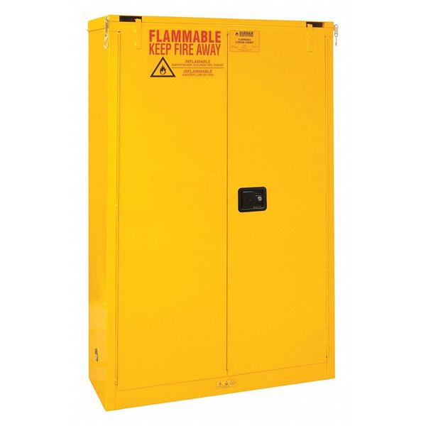Durham Mfg Flammable Safety Cabinet, Self-Closing Door, 45 gal. 1045S-50