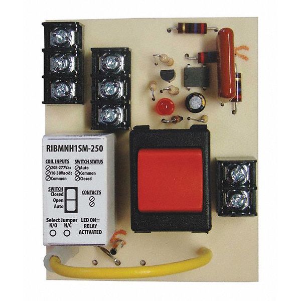 Functional Devices Inc / Rib RIBM243PN, Control Relay, With 24 VAC Coil,  3PDT, 30 A