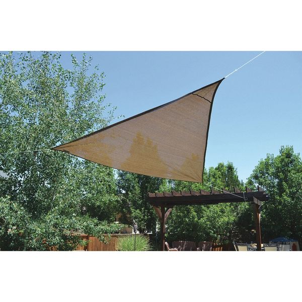 Sol Armor Triangle Shade Sail, Cabo Sand, 12ft. T1220
