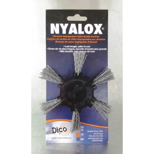 Nyalox By Dico Nyalox Flap Brush, 80 Grit, Gray, 4" 7200033