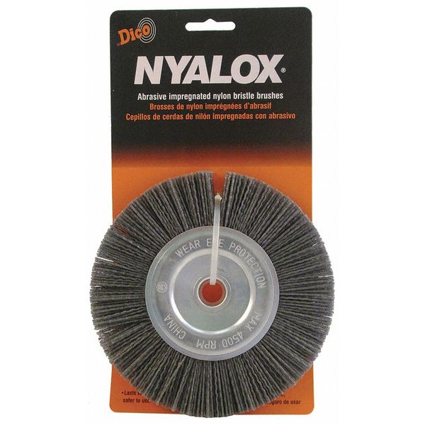 Nyalox By Dico Nyalox Wheel Brush, 80 Grit, Gray, 6" 7200060
