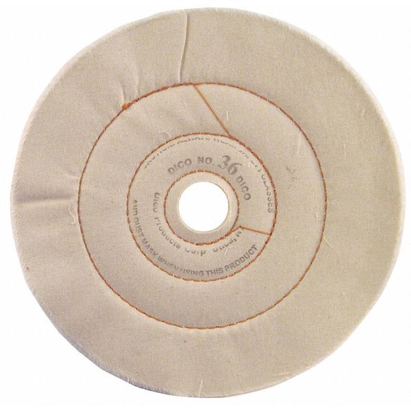 Dico Products Cushion Sewn Buffng Wheel, 2" dia. x 1/2" 7000121