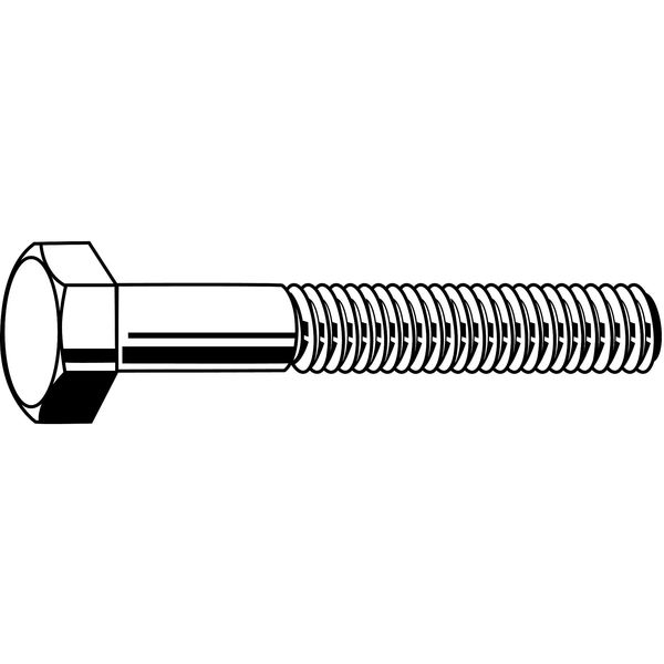 Zoro Select Class 10.9, M14-1.50 Hex Head Cap Screw, Black Oxide Steel, 70 mm L, 25 PK M04160.140.0070