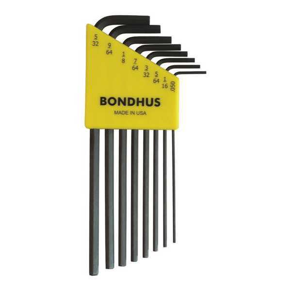 Bondhus 8 Piece SAE L-Shape Hex Key Set, 12132 12132