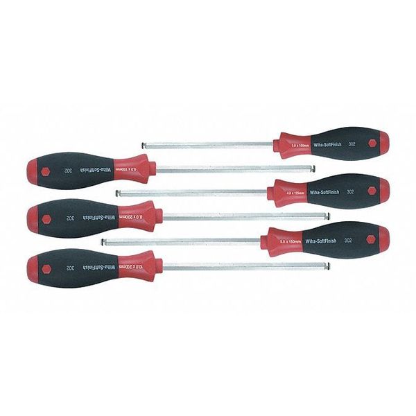 Wiha 6 Piece Metric Long Handle Hex Key Set, 36792 36792