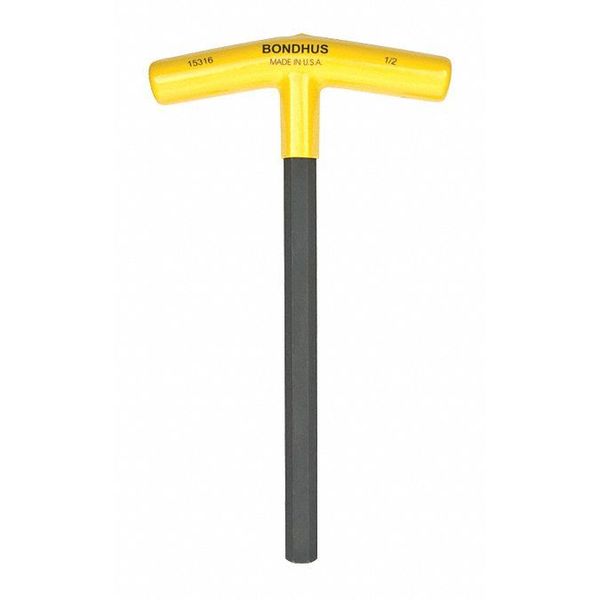 Bondhus SAE T-Handle Hex Key, 5/16" Tip Size 15313