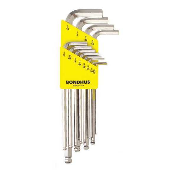 Bondhus 12 Piece SAE L-Shape Hex Key Set, 16936 16936