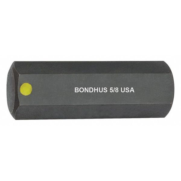 Bondhus 5/8" ProHold Hex Bit, 2" Length 33218
