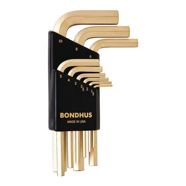 Bondhus 9 Piece Metric L-Shape Hex Key Set, 38299 38299