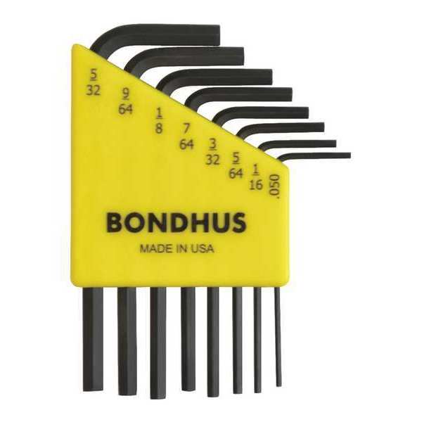 Bondhus 8 Piece SAE L-Shape Hex Key Set, 12232 12232