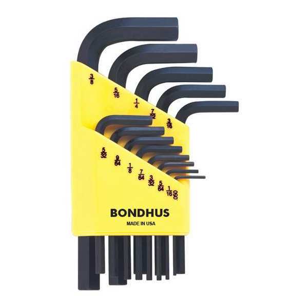 Bondhus 13 Piece SAE L-Shape Hex Key Set, 12237 12237