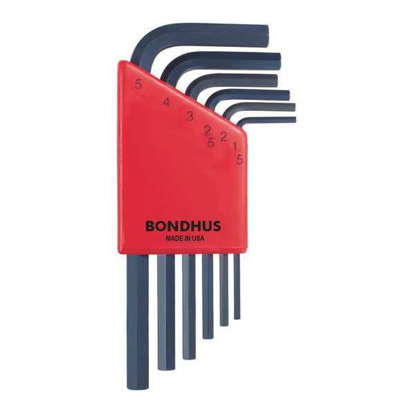 Bondhus 6 Piece Metric L-Shape Hex Key Set, 12246 12246