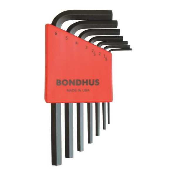 Bondhus 7 Piece Metric L-Shape Hex Key Set, 12292 12292