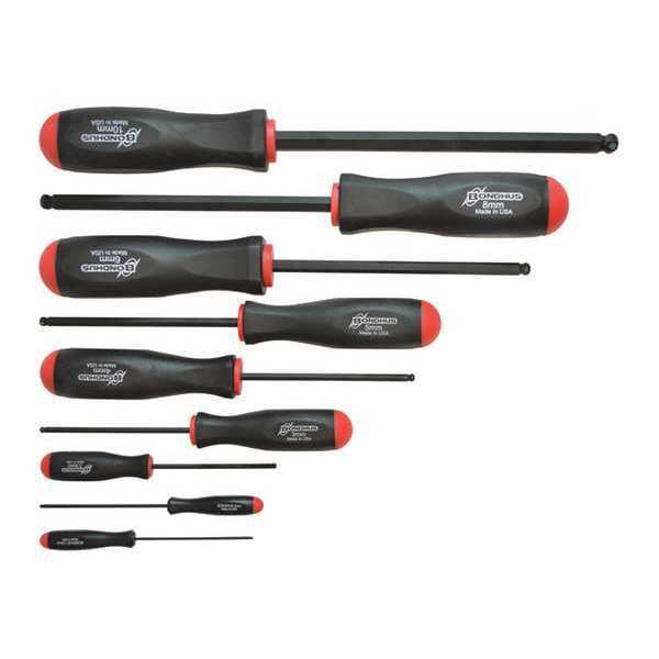 Bondhus Set 9 Prohold Ball End Screwdrivers 74699