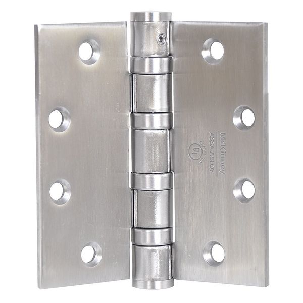 Mckinney 2 1/4 in W x 4 1/2 in H Dull Stainless Steel Door and Butt Hinge T4A3386 NRP 4-1/2" X 4-1/2" SS