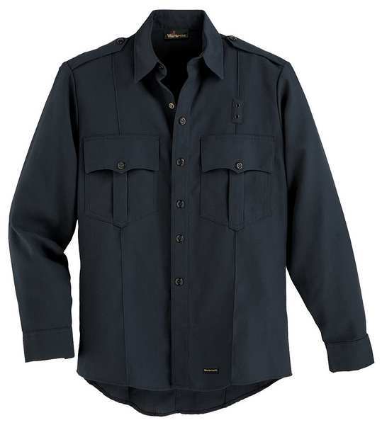 Workrite Flame Resistant Collared Shirt, Navy, Nomex(R), 42" FSE0NV 42 0L