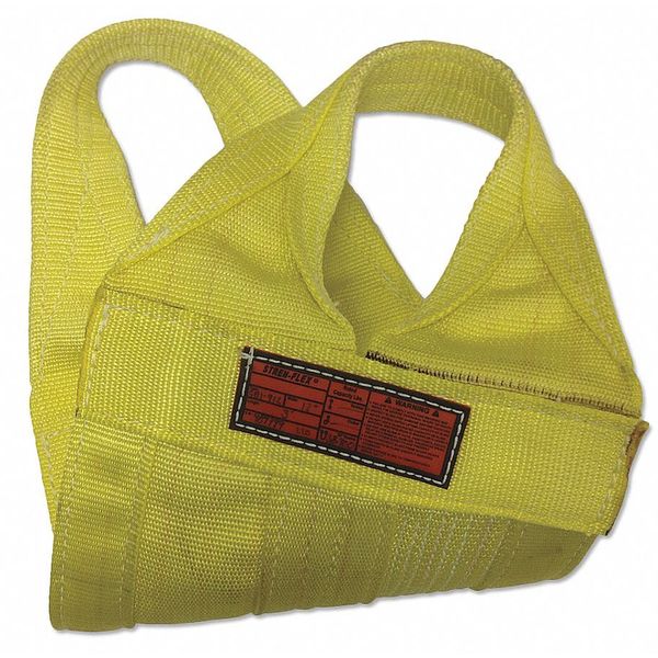Stren-Flex Synthetic Web Sling, Cargo Basket Sling (Wide Body), 8 ft L, 8 in W, Nylon, Yellow WB1-908-8