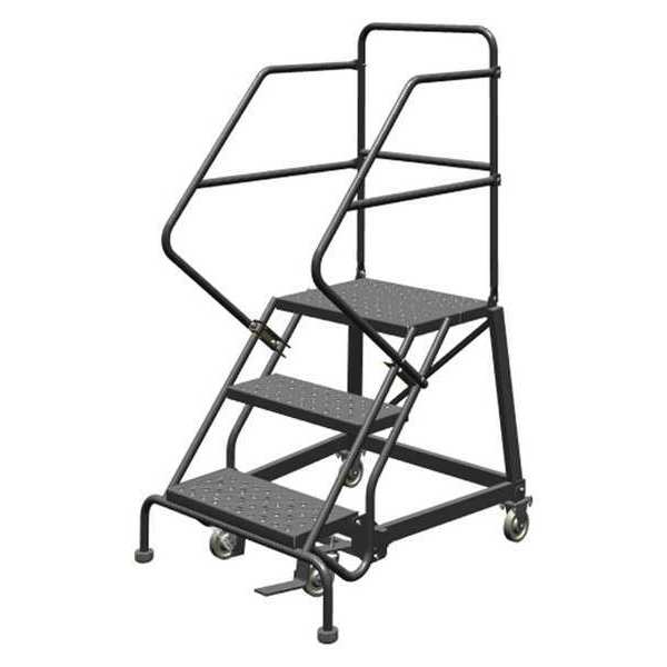 Tri-Arc 66 in H Steel Rolling Ladder, 3 Steps KDEC103246
