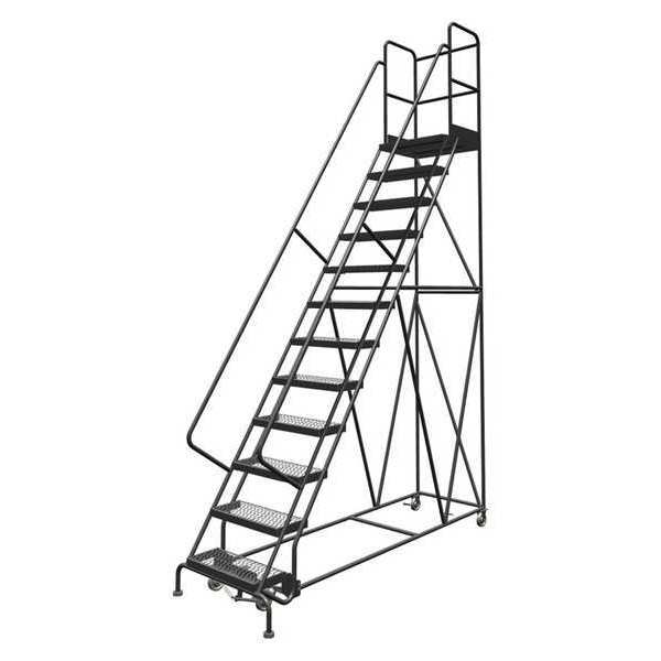 Tri-Arc 156 in H Steel Rolling Ladder, 12 Steps, 450 lb Load Capacity KDSR112242-D3