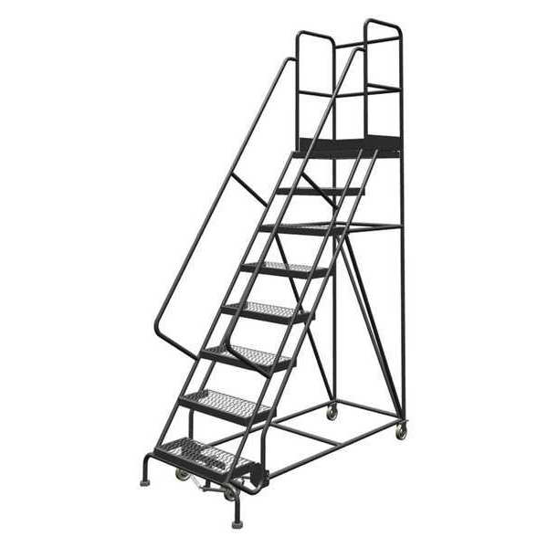 Tri-Arc 116 in H Steel Rolling Ladder, 8 Steps, 450 lb Load Capacity KDSR108242-D3